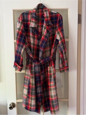Vintage 1980’s Plaid Belted Robe